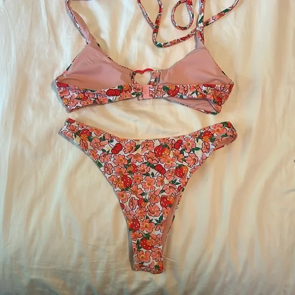 Blackbough Strawberry Berry Cherry Thea Pink Bikini Set - Picture 5 of 5